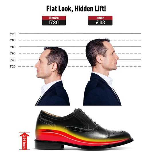 CMR CHAMARIPA Men's Height Increasing Dress Shoes - Image 2