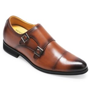 Mento Brown Luxury Buckle Shoes 7cm